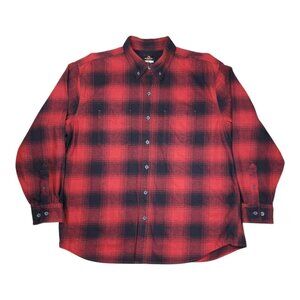 Ridgecut Toughwear Men XL Button-Up Flannel Shirt Jacket Shacket Red Black Plaid